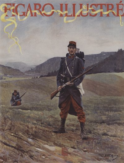 Sentinela Dupla. Capa do Ilustre Figaro, abril de 1894 de Aime Nicolas after Morot